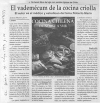 El vedemécum de la cocina criolla  [artículo] Giorgio Montalbetti.