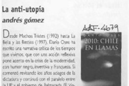 La anti-utopía  [artículo] Andrés Gómez.