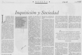 Inquisición y sociedad