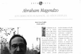 Abraham Magendzo  [artículo] María Teresa Escoffier [y] Ernesto Aguila Z.