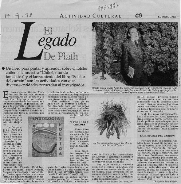 El legado de Plath  [artículo] Christian San Martín.