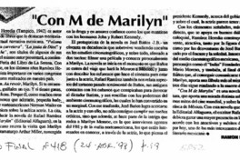 "Con M de Marilyn"  [artículo] Ramón Díaz Eterovic.