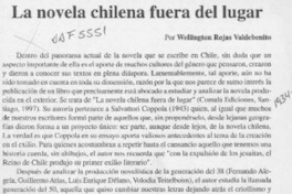 La novela chilena fuera de lugar  [artículo] Wellington Rojas Valdebenito.