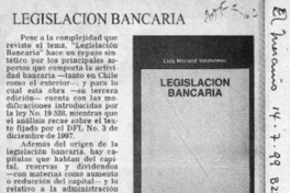 Legislación bancaria  [artículo].