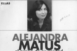 Alejandra Matus, el precio de su verdad  [artículo] Carola Solari.