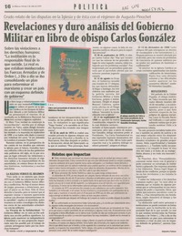 Revelaciones y duro análisis del Gobierno Militar en libro de obispo Carlos González