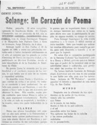 Solange, un corazón de poema  [artículo].