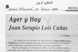 Juan Serapio Lois Cañas  [artículo] Jónico.