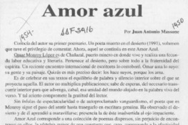 Amor azul  [artículo] Juan Antonio Massone.
