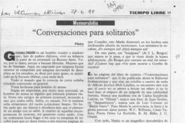 "Conversaciones para solitarios"  [artículo] Filebo.