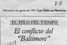 El conflicto del "Baltimore"  [artículo] Sergio Martínez Baeza.
