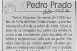 Pedro Prado  [artículo] Hernán Navarrete.