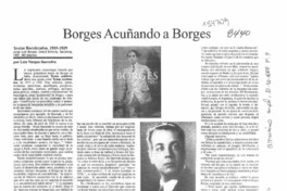 Borges acuñando a Borges  [artículo] Luis Vargas Saavedra.