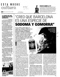 "Creo que Barcelona es una especie de sodoma y gomorra"  [artículo] R. G.