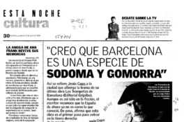 "Creo que Barcelona es una especie de sodoma y gomorra"  [artículo] R. G.