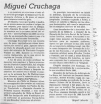 Miguel Cruchaga  [artículo] Miguel Laborde.