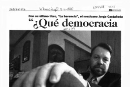 "Qué democracia es ésa?"  [artículo] Margarita Serrano.