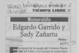 Edgardo Garrido y Sady Zañartu
