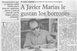 A Javier Marías le gustan los borrones