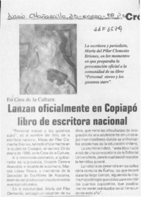 Lanzan oficialmente en Copiapó libro de escritora nacional  [artículo].