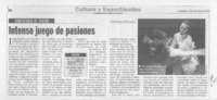 Intenso juego de pasiones  [artículo] Leopoldo Pulgar I.