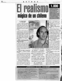 El realismo mágico de un chileno  [artículo] Marcelo Cabello.