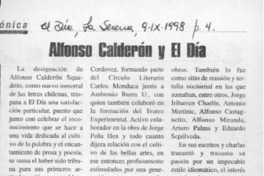Alfonso Calderón y El Día  [artículo] F. M. A.