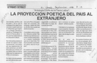 La Proyección poética del país al extranjero  [artículo].