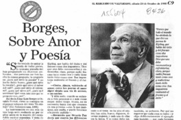 Borges, sobre amor y poesía  [artículo].