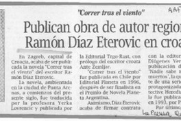 Publican obra de autor regional Ramón Díaz Eterovic en croata  [artículo].
