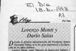 Lorenzo Montt y Darío Salas  [artículo] Fap.