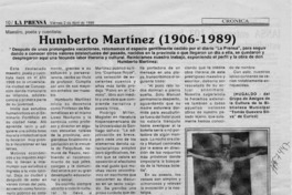 Humberto Martínez (1906-1989)  [artículo].