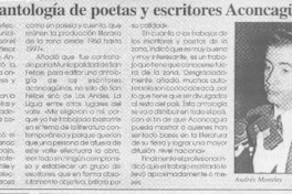 Entregan antología de poetas y escritores aconcagüinos  [artículo].