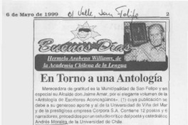 En torno a una antología  [artículo] Hermelo Arabena Williams.