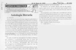 Antología literaria  [artículo] Ma. Cristina Castro Sotomayor.