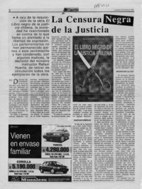 La censura negra de la justicia  [artículo] Carlos Eduardo Saa.