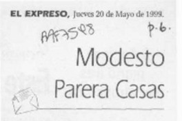 Modesto Parera Casas  [artículo] Juan meza Sepúlveda.