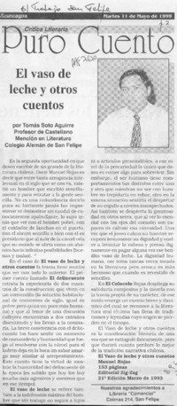 El vaso de leche y otros cuentos  [artículo] Tomás Soto Aguirre.