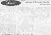 La Poesía de Bernardo Chandía  [artículo] Wellington Rojas Valdebenito.