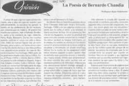 La Poesía de Bernardo Chandía  [artículo] Wellington Rojas Valdebenito.