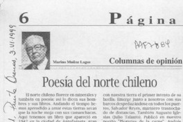 Poesía del norte chileno  [artículo] Marino Muñoz Lagos.