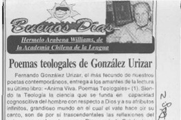 Poemas teologales de González Urizar  [artículo] Hermelo Arabena Williams.
