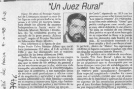 "Un juez rural"  [artículo] Eduardo Urrutia Gómez.