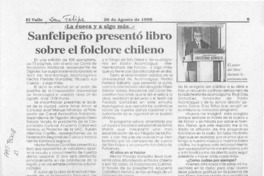 Sanfelipeño presentó libro sobre el folclore chileno  [artículo].