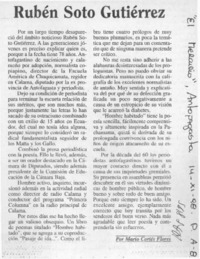 Rubé Soto Gutiérrez  [artículo] Mario Cortés Flores.