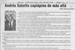 Andrés Sabella copiapino de más allá