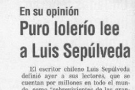 Puro lolerío lee a Luis Sepúlveda  [artículo].