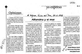 Alfonsina y el mar  [artículo] Hernán Maturana Alarcón.
