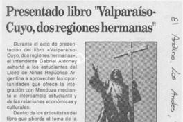 Presentado libro "Valparaíso-Cuyo, dos regiones hermanas"