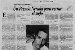 Un Premio Neruda para cerrar el siglo  [artículo].